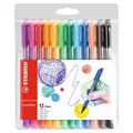 12 x Stabilo Fasermaler pointMax Filzstifte Permanentmarker  0,8 mm sortiert