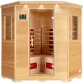 Home Deluxe Infrarotkabine, Braun, Holz, 150x190x150 cm, Freizeit, Wellness, Infrarotkabinen