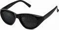 Rasterbrille 415-JGP, schwarzer Rahmen - quadratischer Raster