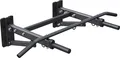 GORILLA SPORTS® Klimmzugstange - 4in1, mit Boxsack-Halterung, Wandmontage, Klappbar, Gepolsterte Griffe, bis 300 kg, Schwarz - Pull Up Bar für Zuhause