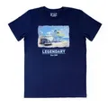 VW Collection by BRISA Kurzarmshirt Volkswagen Unisex T-Shirt Rundhalsausschnitt blau XL