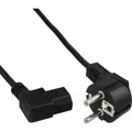 InLine Netzkabel Schutzkontakt auf Kaltgerätestecker C13 links abgewinkelt 0,5m