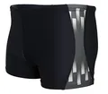 Aquarti Herren Badehose Kurz Sportlich Streifen, Farbe: Schwarz/Grau, Größe: 4XL