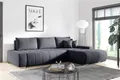 MEBLITO Ecksofa Eckcouch Bonari L Form Sofa mit Schlaffunktion Bettkästen Couch Sofagarnitur Seite Rechts Monolith 97