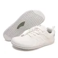 Freiluftkind Das Original Camino – Sportliche Sneaker Barfußschuhe (Weiß/Gr. 47) – Unisex Barfußschuh für Bewegung und Dynamik – Mit innovativer und atmungsaktiver Webstruktur