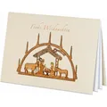 St. Benno Weihnachtskarte mit Holzintarsien "Froh (1 Stk.) (40738129)