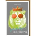 Verlag Dominique Grußkarten Geburtstag - Karte mit Umschlag - Löwe mit Krone