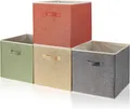 Aufbewahrungsbox Stoff 4er Set 33x38x33cm Griffe Ordnungssystem Schrank Regal