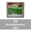 Naturreiner Mineralleckstein, 2 x 10 kg, Rinderfutter, Pferdefutter, Tiersalz