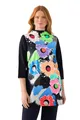 Ulla Popken Damen große Größen Übergrößen Plus Size Longshirt, A-Linie, Stehkragen, 3/4-Arm Marine 54+ 826550130-54+