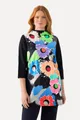 Ulla Popken Sweatshirt Longshirt A-Linie Stehkragen 3/4-Arm