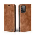 LBH Handyhülle für Samsung Galaxy A52 / A52 5G / A52s 5G in Hellbraun mit Karten- und Geldfach Smartphone Hülle mit Standfunktion Flip Case Schutzhülle Magnetverschluss Vintage