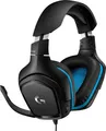 Logitech Gaming G432 Over Ear Headset kabelgebunden 7.1 Surround Schwarz, Blau Lautstärkeregelung, Mikrofon-Stummschaltung Gaming