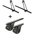 2x Fahrradträger ORION + Dachträger VDP Stahl kompatibel mit für Toyota Rav4 IV 5 Türer ab 2013