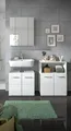 Ice Badmöbelset I66 Weiß hochglanz, weiß.
