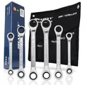 Ringratschenschlüssel Set 8-19mm 6 tlg. Doppel Ringratschen Schlüssel metrisch