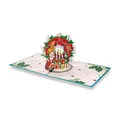 paperdora® 3D Pop-Up-Karte „Weihnachten“ mit Umschlag und Wachssiegel - Karte Glückwunschkarte Grußkarte Geschenkkarte Geschenk Gutschein