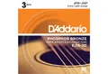 Daddario Saiten, (A-Git.Saiten EJ15-3D 10-47 Phosphor Bronze 3er Set), A-Git.Saiten EJ15-3D 10-47 Phosphor Bronze 3er Set -