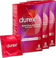 durex Kondome Gefühlsecht Extra Feucht Spar-Pack, 24 St., 3 x 8 Stück, mit extra Gleitgelbeschichtung