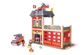 Hape Großstadt-Feuerwache - Spielset aus Holz, Feuerwehrspielzeug, Holzspielzeug, Rollenspiel Set, Feuerwehrstation für Kinder ab 3 Jahren