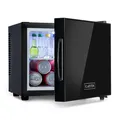 Mini Getränke 10L Kühlschrank freistehend Kühler Minibar Spiegelglastür schwarz
