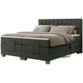 Motor Boxspringbett mit Bettkasten Elektro , grau , Maße (cm): B: 148 H: 118
