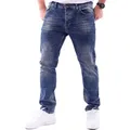 Reslad Stretch-Jeans Reslad Jeans-Herren Slim Fit Basic Style Stretch-Denim Jeans-Hose Stretch Jeans-Hose Slim Fit blau 38