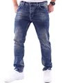 Reslad Jeans-Herren Slim Fit Basic Style Stretch-Denim Jeans-Hose RS-2063 Blau W38 / L32