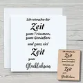 NEWSTAMPS Stempel Ich wünsche dir Zeit Motivstempel groß aus Holz & Gummi zum Karten basteln, Holzstempel, Sprüche, Spruchstempel, Textstempel, Schrift, Scrapbook, Textilstempel, Deko