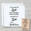 Stempel Ich wünsche dir Zeit - Motivstempel Holzstempel Scrapbooking Karten DIY