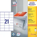 AVERY Zweckform Etiketten 3481 weiß 70,0 x 41,0 mm, 100 Blatt