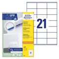 Avery Zweckform Avery Labels 70 x 41mm White A4 (3481) Mehrzwecketiketten
