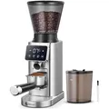 Kaffeemühle elektrisch, Mahlgrad 48, Siebträger, Edelstahl, modern