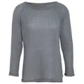 Knit Factory Strickponcho Jasmin Pullover 40/42 Glatt Grau (1-tlg) Strickware Strickartikel Pullover Strickpullover