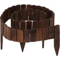 Relaxdays Beeteinfassung Tannenholz Dunkelbraun Flexibel 200 cm x 25 cm 1 kg