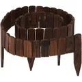 Relaxdays Beeteinfassung, Dunkelbraun, Holz, 200x25x1 cm, Gartenzubehör, Gartenpflege