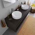 Duravit Aufsatzwaschbecken DuraCielo Ø40 cm Waschbecken aus Mineralguss Handwaschbecken in Weiß matt Waschtisch für Unterschränke Badezimmer