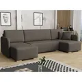 MIRJAN24 Wohnlandschaft Como U, mit Bettkasten und Schlaffunktion, U-Form, 292x140x85 cm braun