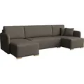MIRJAN24 Ecksofa Como U, Polsterecke, U-Form Sofa, Polstergarnitur, Eckcouch vom Hersteller (Farbe: Velo 625) - Braun