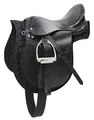 Covalliero Sattelset, Pony, schwarz, 16 Zoll, Kammerweite Sattel 29,5cm, Länge Sattelgurt 95cm, bequem, gute Passform, inkl. Sattel und Satteldecke