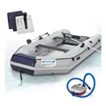ArtSport Schlauchboot 3,80 m mit 2 Sitzbänke, Aluboden, Paddel, Pumpe, Tasche & Reparaturset