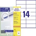 Avery Zweckform - Universaletikett Ultragrip 105 X 41 Mm (b X H) Nicht Wieder Ablösbar Papier Weiß 1.400 Etik./pack.