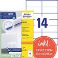 2 bis 40x AVERY Zweckform Universal-Etiketten, 105 x 41 mm, weiß BIS 12% RABATT