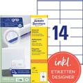 AVERY Zweckform Etiketten 3477 weiß 105,0 x 41,0 mm, 100 Blatt