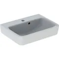Geberit Handwaschbecken Renova Plan 50 cm Hahnloch mittig und Überlauf asymmetr.