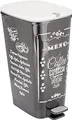 Kis Abfallbehälter Chic Coffee menu 50-60 Liter, Plastik, mehrfarbig, 29x44.5x60.5 cm