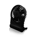 ARCTIC Summair 2Go - Wiederaufladbarer Handventilator mit Standfuß, stufenlos regelbar, 4-77h Laufzeit, USB-C Anschluss (inkl. USB-A Kabel) - Schwarz