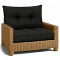 Amazinggirl Sitzkissen Polster für Gartenmöbel - Lounge Kissen Outdoor schwarz Rückenkissen: 40x70 cm
