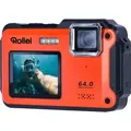 Rollei Sportsline 64 Selfie, 64 MP, 9216 x 6912 Pixel, CMOS, 4K Ultra HD, 147 g, Orange - Orange