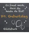 Gästebuch 80. Geburtstag zum ausfüllen / Gästebuch mit Fragen / Geschenk für